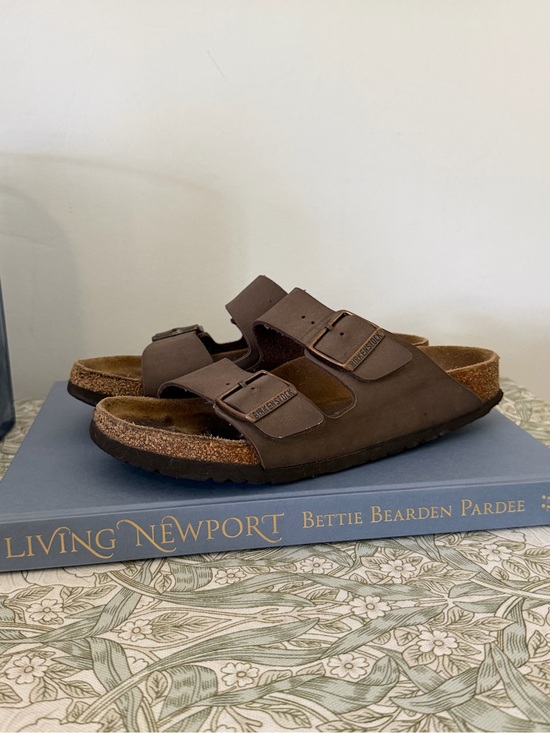 Birkenstock Shoes - Birkenstock Arizona Two-Strap Sandals - Dark Brown eu 38